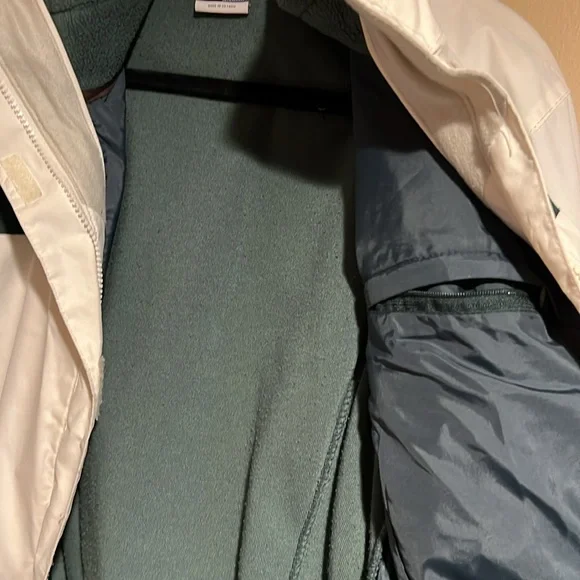 COLUMBIA SKI JACKET WOMEN'S MEDIUM W/ HOOD WHITE & GREEN - Picture 10 of 16